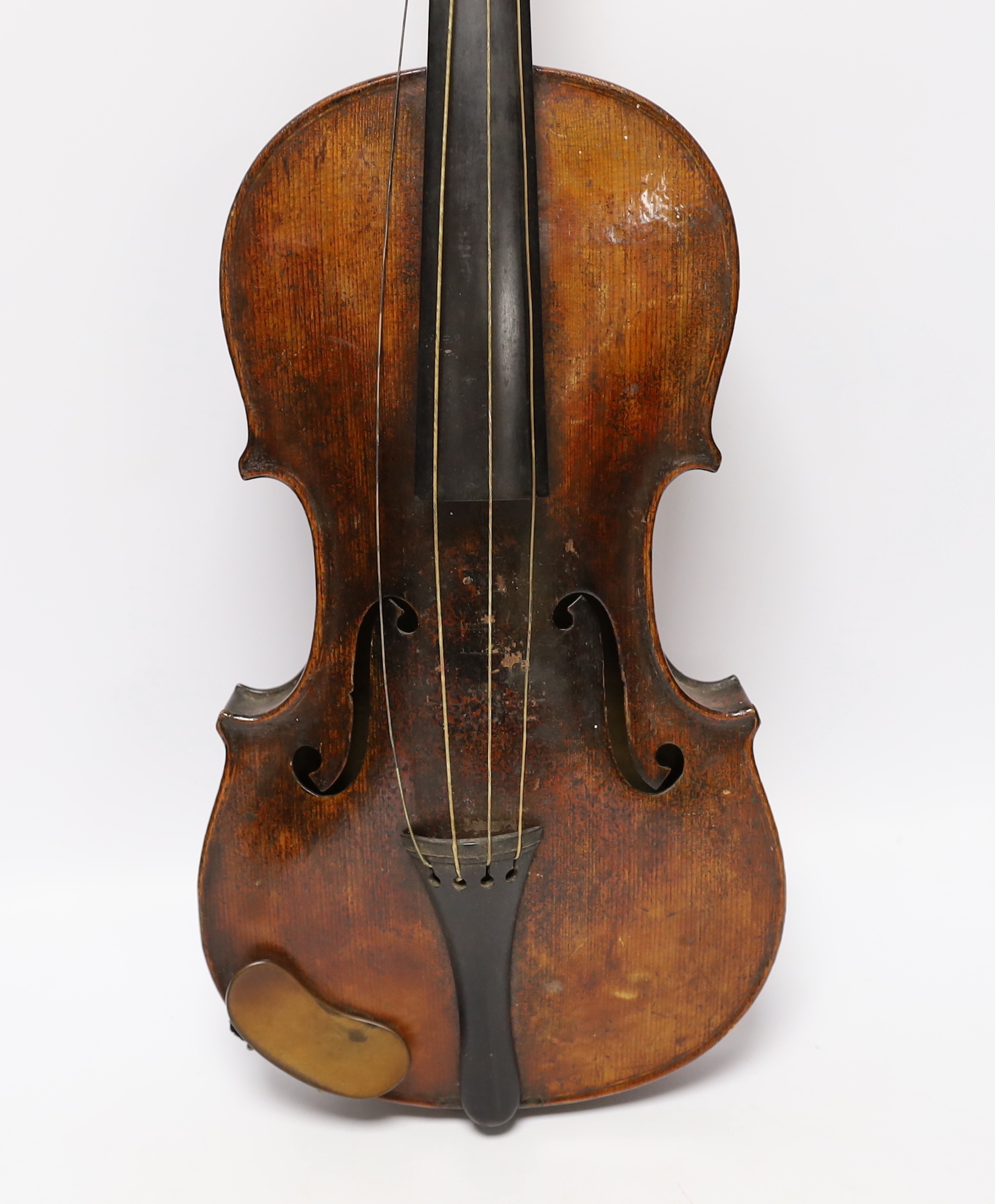 A 19th century German Stradivarius style violin, labelled ATS